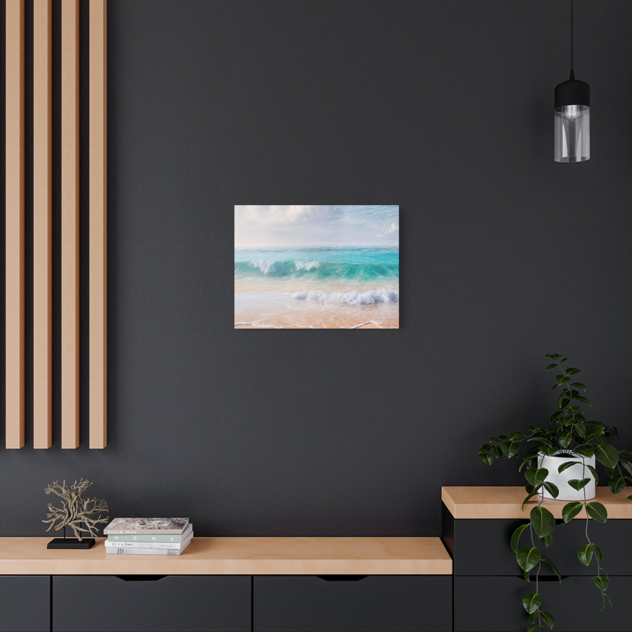 Seaside Waves Matte Canvas Print — Tranquil Beach Wall Art, Stretched 1.25"
