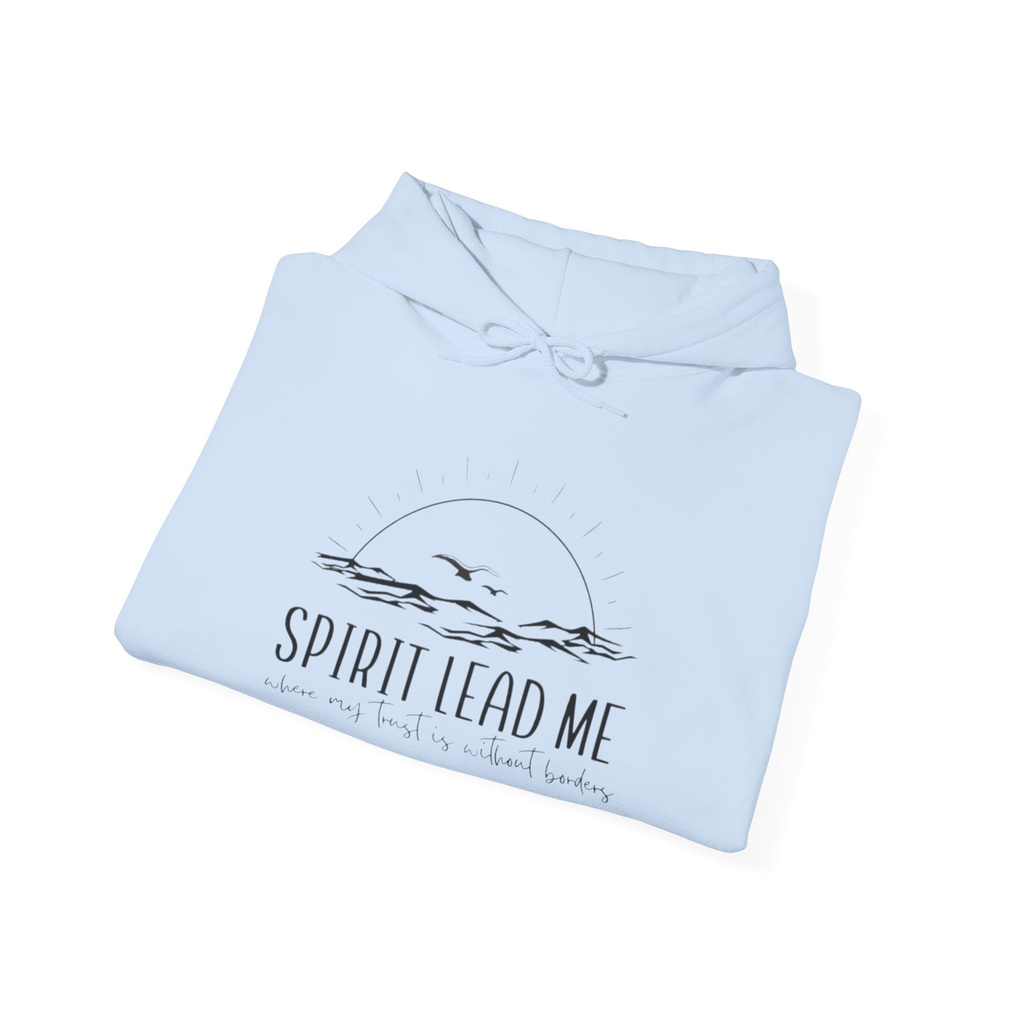 Spirit Lead Me Hoodie — Minimal Sunrise Christian Faith Sweatshirt