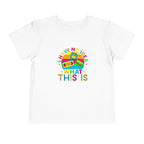 Toddler Tee — "I Have No Idea What This Is" Colorful Retro Toy Graphic