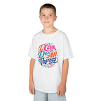 Kids T‑Shirt — "I Can Do All Things" Inspirational Rainbow Tee