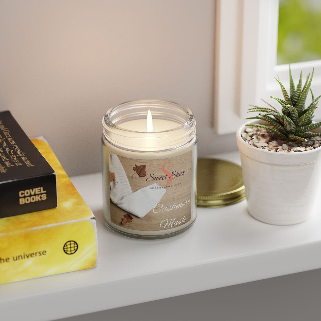 Cashmere Musk Scented Candle (Coconut Apricot Wax) —9oz