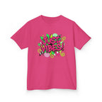 Kids T‑Shirt — "Just Vibes" Neon Graffiti Graphic Tee for Playful, Trendy Kids