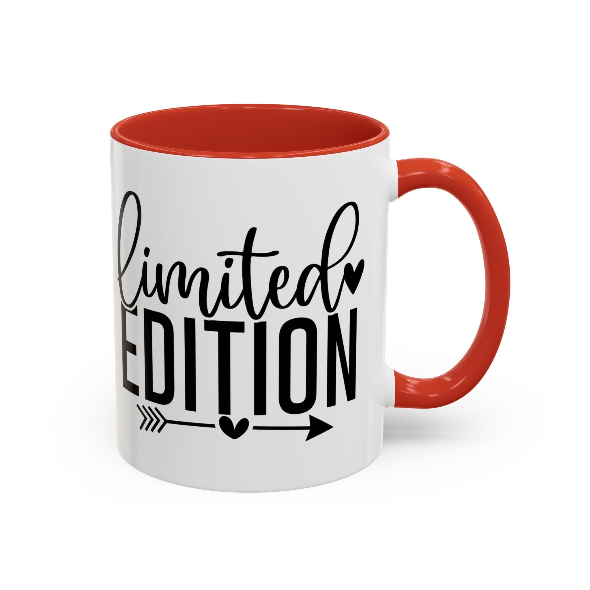 Limited Edition Accent Coffee Mug — Pink Interior, 'Limited Edition' Graphic (11/15oz)