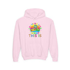 Youth Hoodie — Colorful Retro Cassette 'I Have No Idea What This Is' Graphic