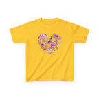 Kids Heart Doodle Tee — Cute Pink Valentine Heart Graphic Shirt
