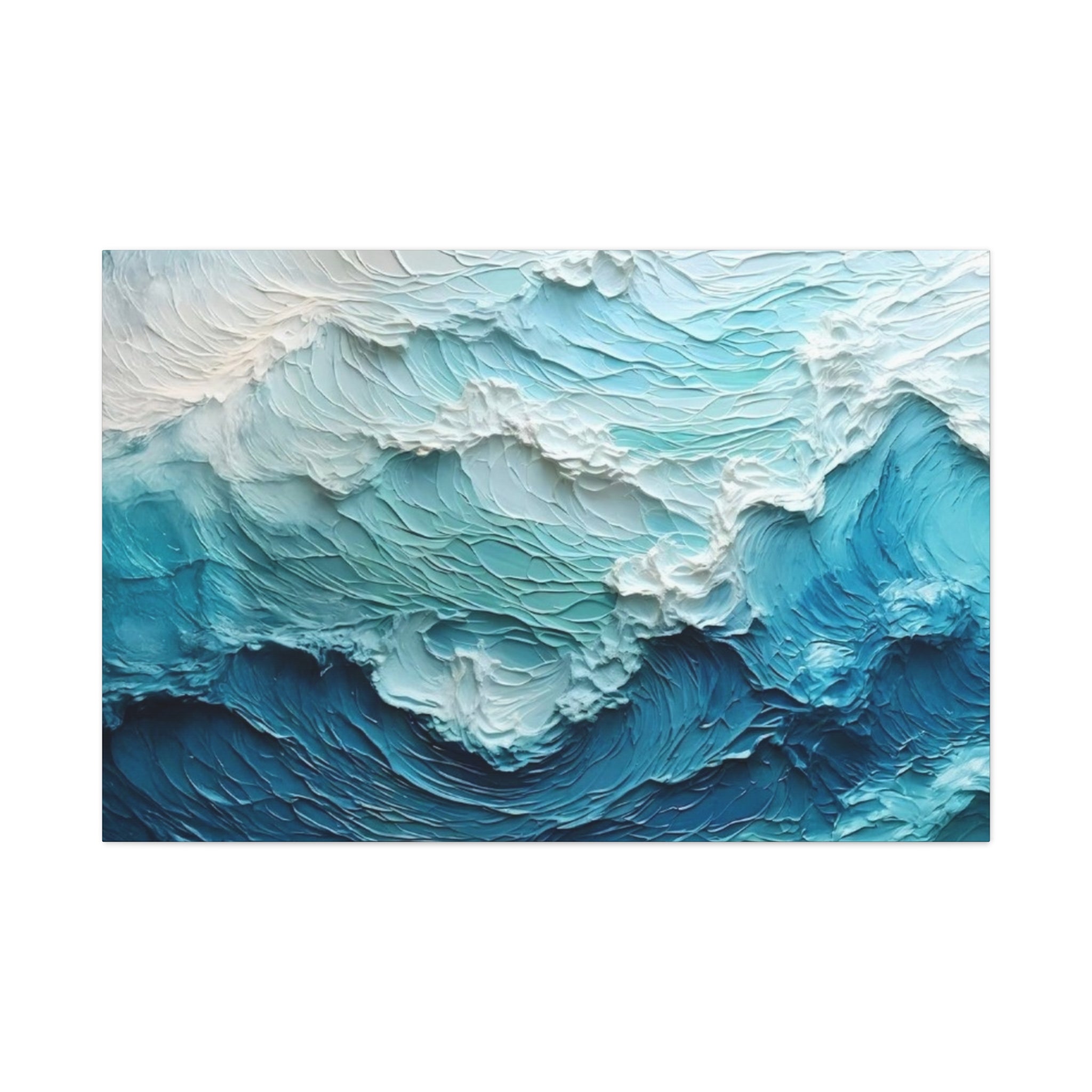 Ocean Waves Texture Matte Canvas Print