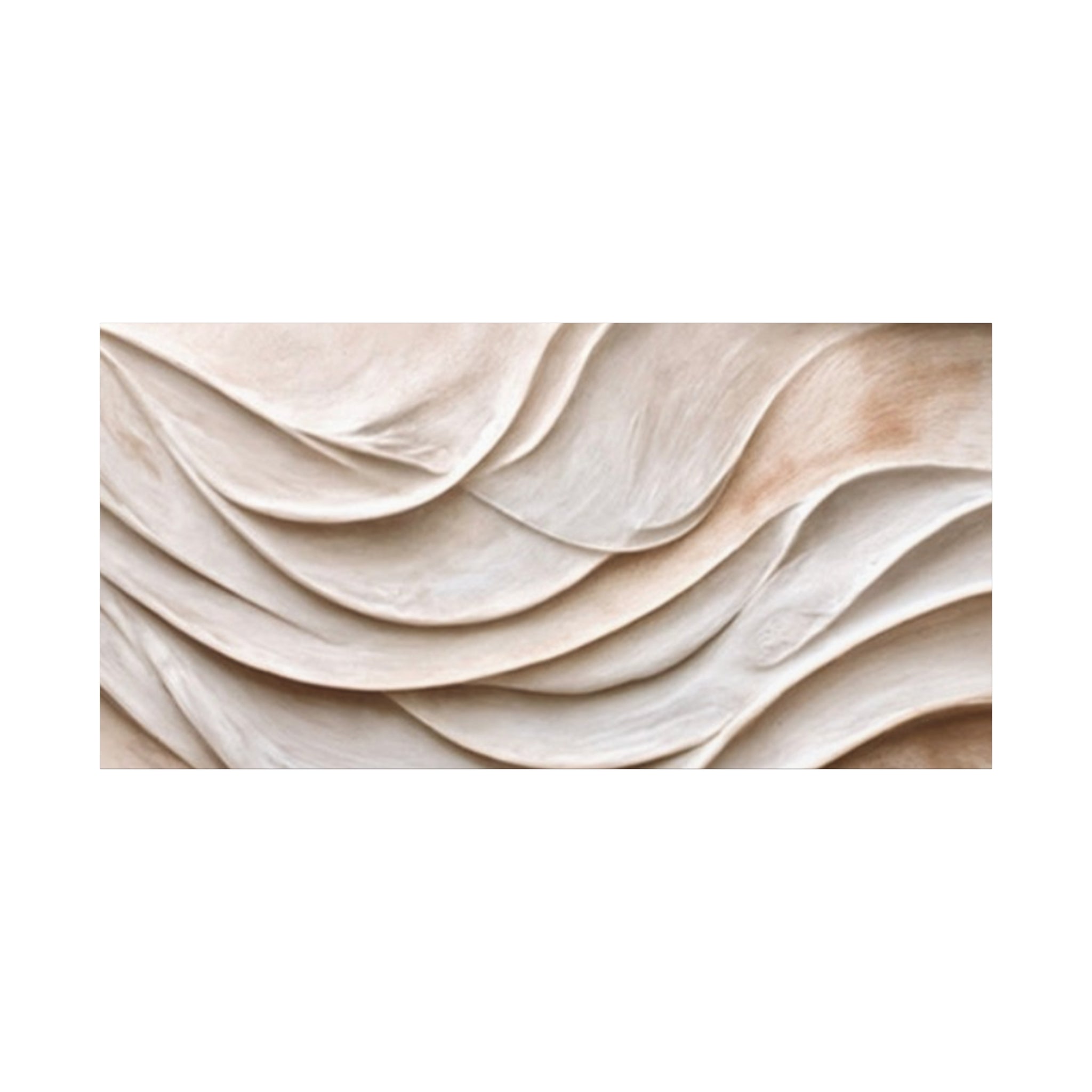 Neutral Abstract Wave Texture Matte Canvas Wall Art