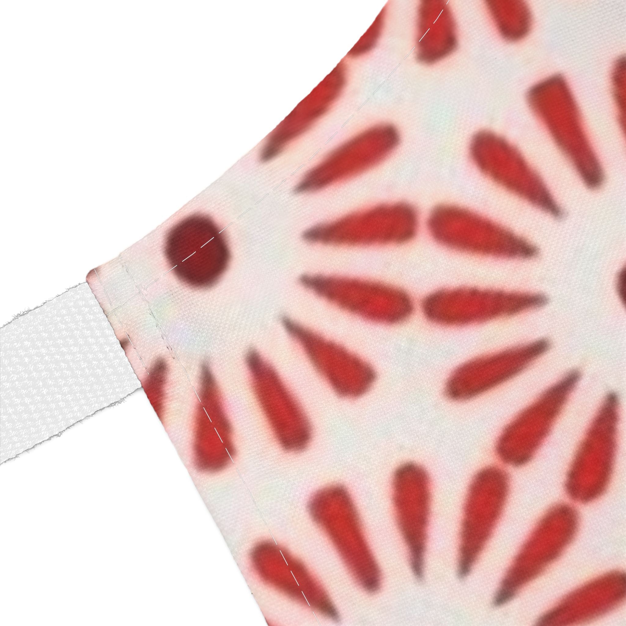 Red Floral Geometric Apron — Casual Kitchen Cooking & Baking Apron