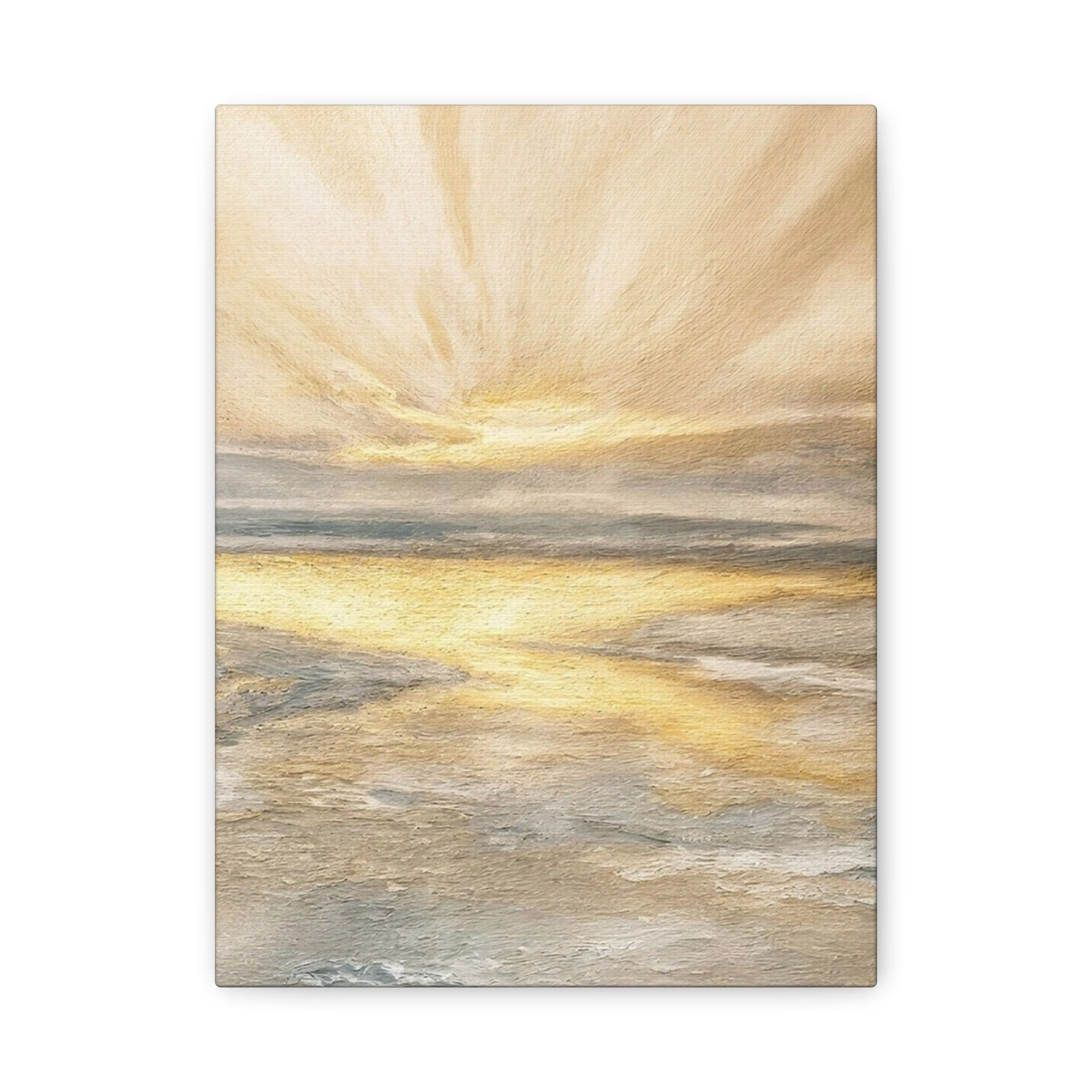 Golden Sunrise Seascape Canvas