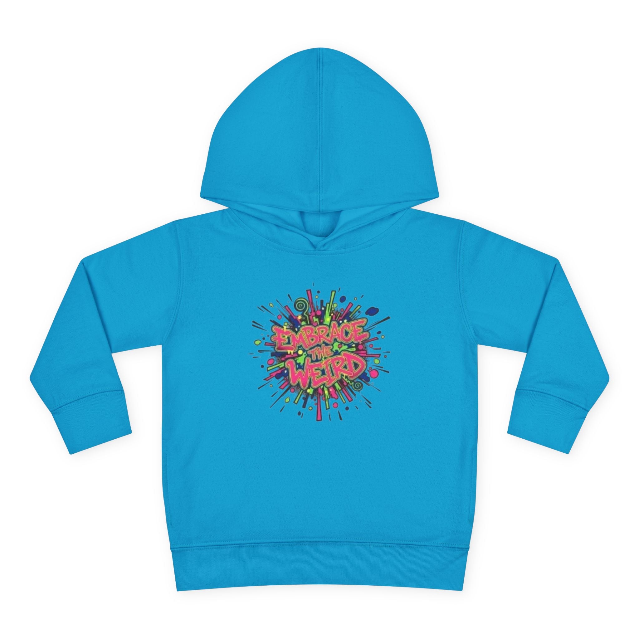 Toddler Hoodie — 'Dance Like a Weird' Colorful Graffiti Pullover