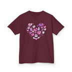 Kids Heart Doodle Tee — Cute Pink Valentine Heart Graphic Shirt