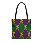 Mardi Gras Fleur-de-Lis Diamond Tote