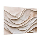 Neutral Abstract Wave Texture Matte Canvas Wall Art