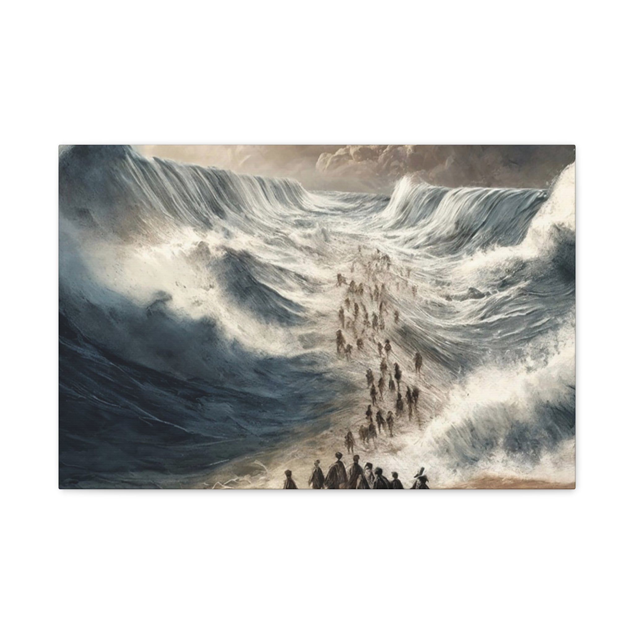 Biblical Exodus Wall Canvas — Parting of the Red Sea Matte Stretched Canvas