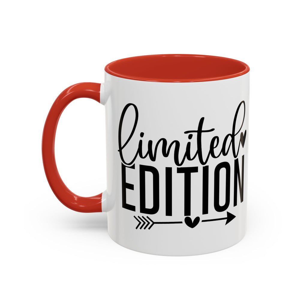 Limited Edition Accent Coffee Mug — Pink Interior, 'Limited Edition' Graphic (11/15oz)