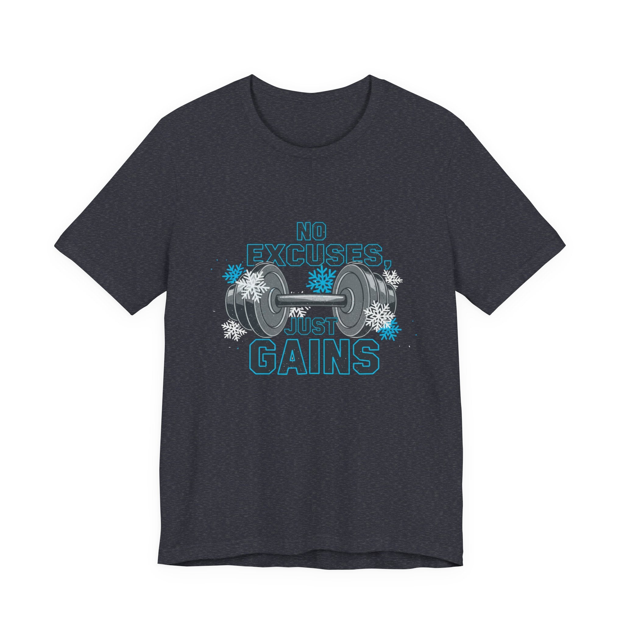 No Excuses Just Gains T-Shirt | winter workout shirt, gym motivation