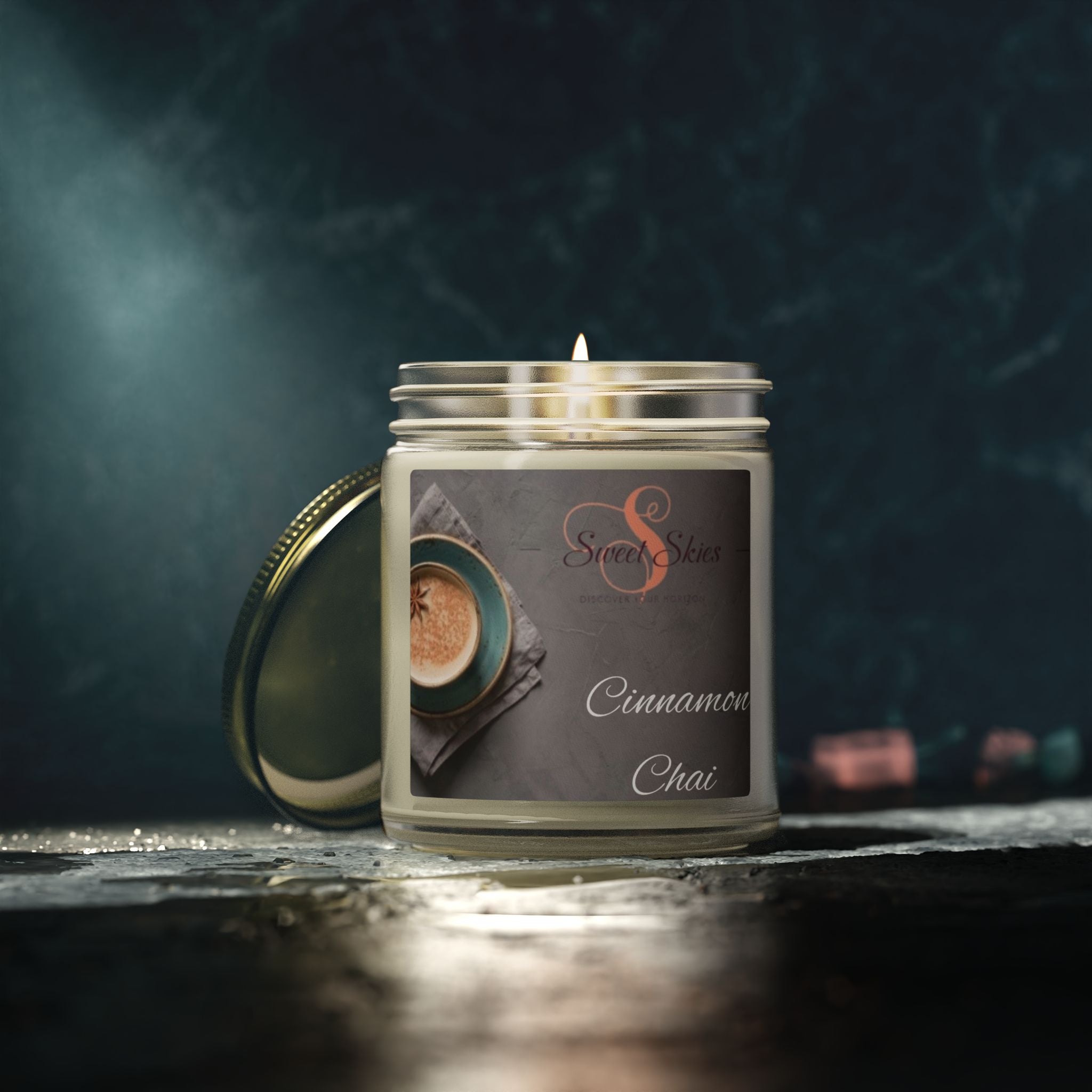 Cinnamon Chai Scented Candle — Coconut Apricot Wax (9oz)