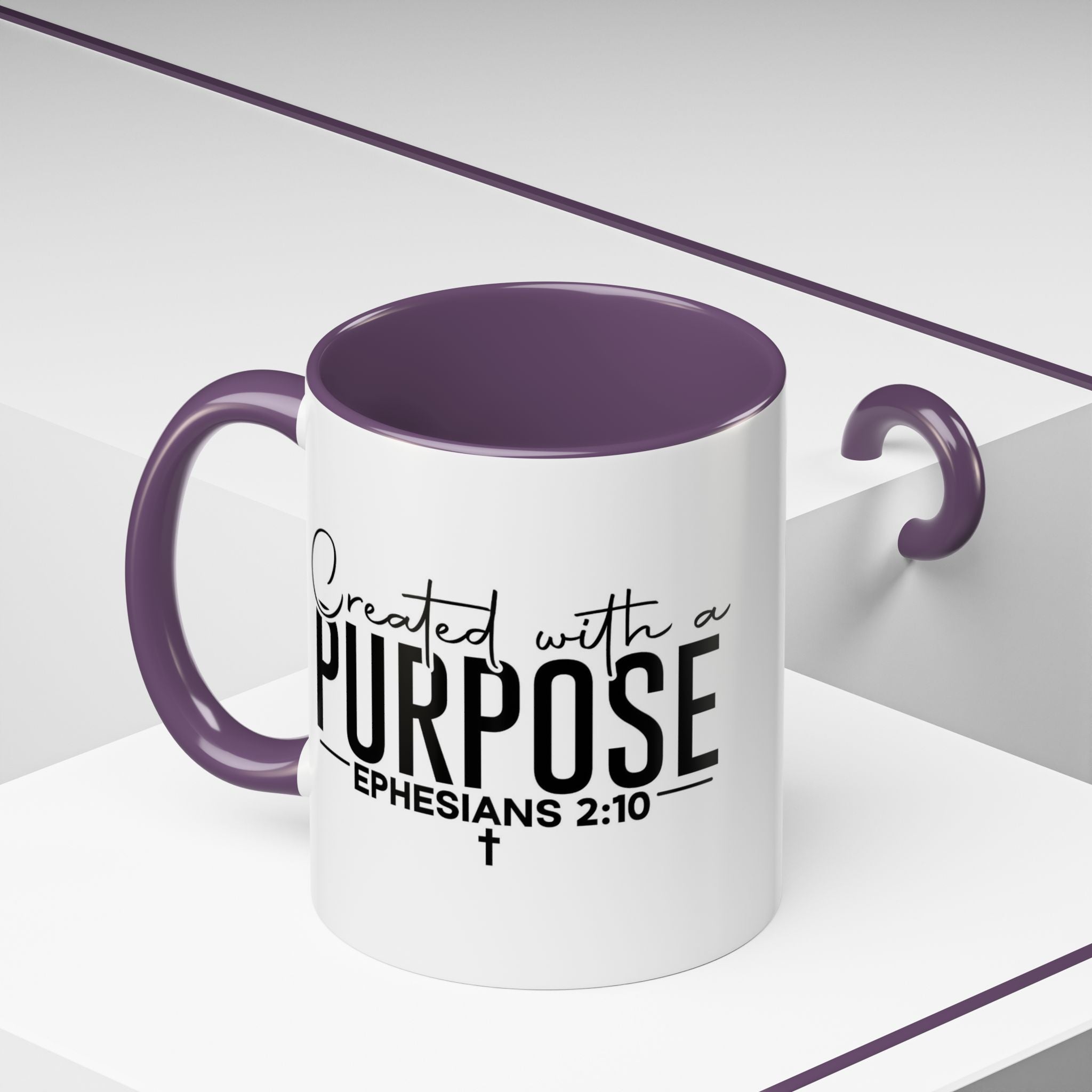 Created with a Purpose Ceramic Mug — Inspirational Ephesians 2:10 Coffee Cup