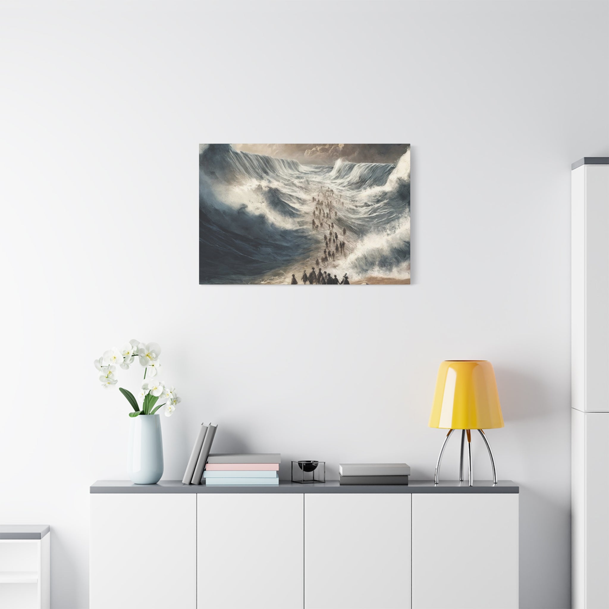 Biblical Exodus Wall Canvas — Parting of the Red Sea Matte Stretched Canvas