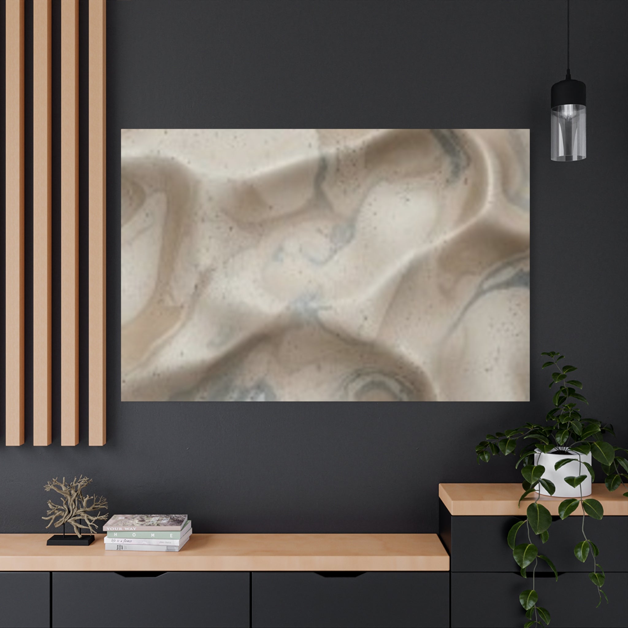 Abstract Neutral Marble Canvas Wall Art — Matte Stretched 1.25"