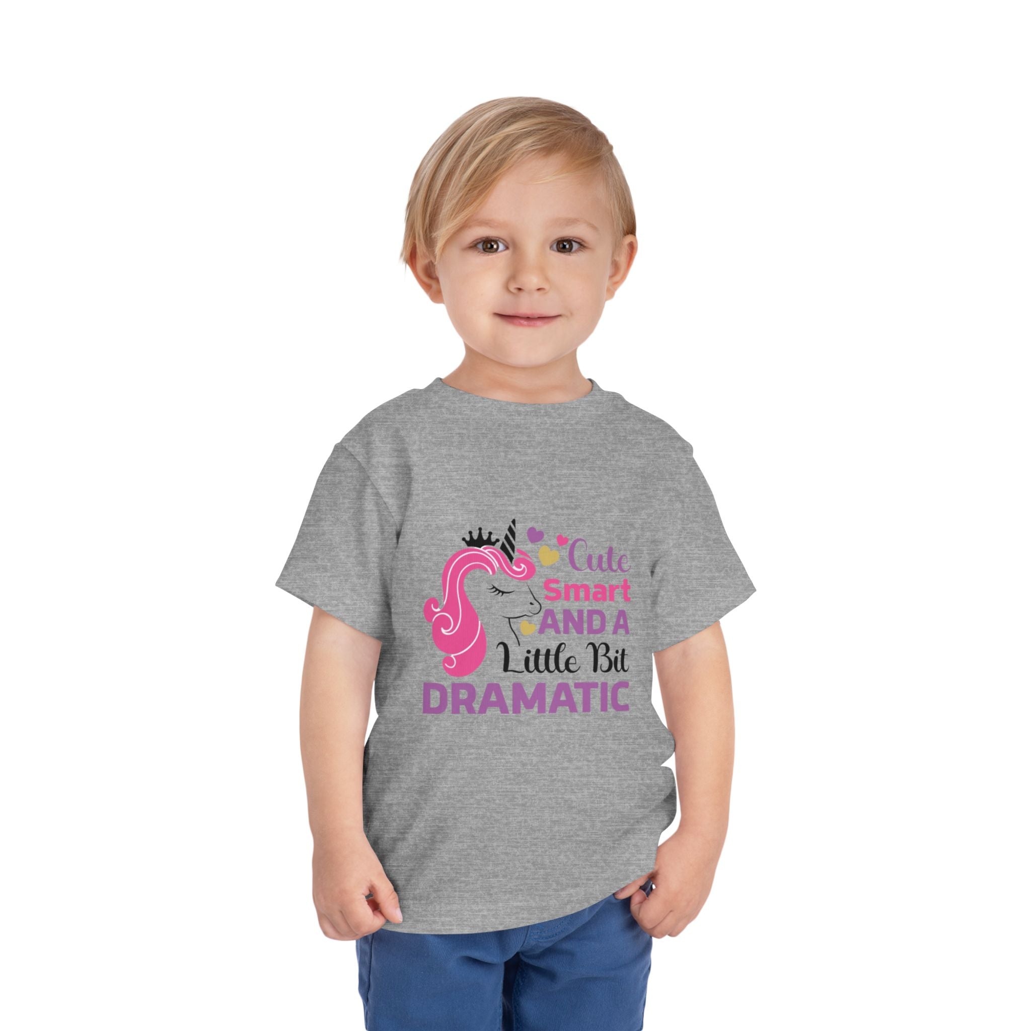 Toddler Tee — Cute Smart and a Little Bit Dramatic Unicorn Shirt