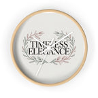 Timeless Elegance Wall Clock — Botanical Wreath Decorative Clock
