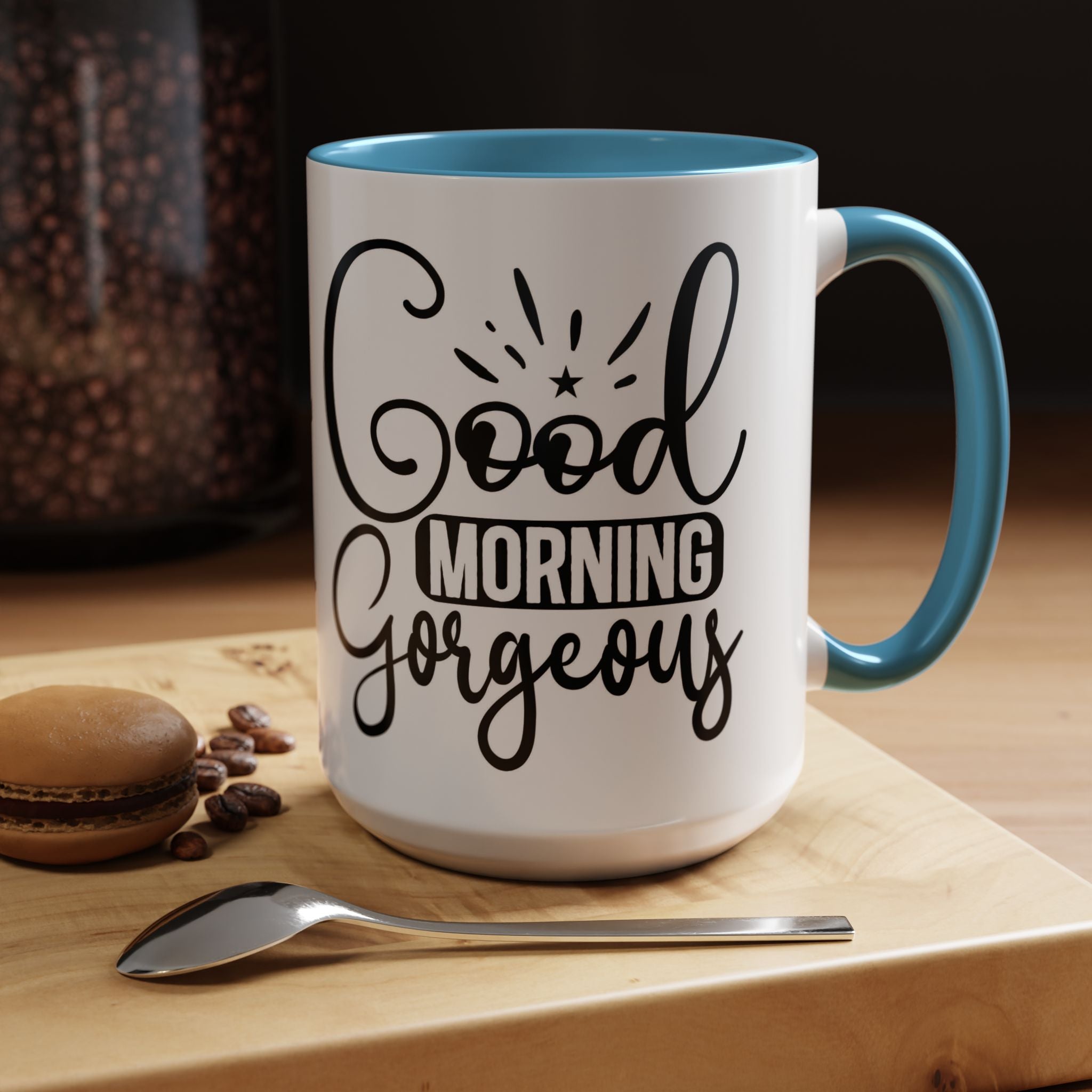 Good Morning Gorgeous Accent Coffee Mug – 11/15oz Pink Interior