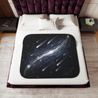 Galaxy Meteor Shower Sherpa Blanket — Cozy Space-Themed Throw