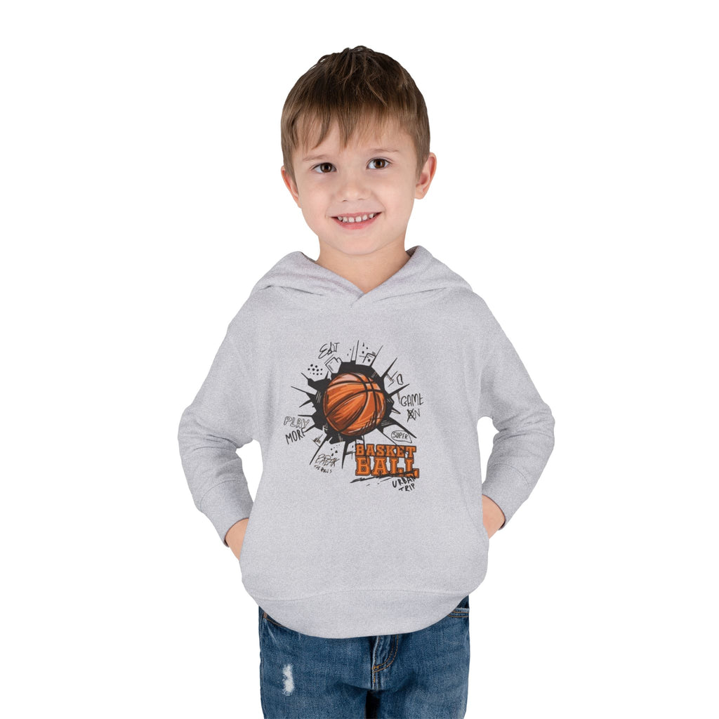 Toddler Basketball Hoodie – 'Ball' Graphic Pullover for Kids