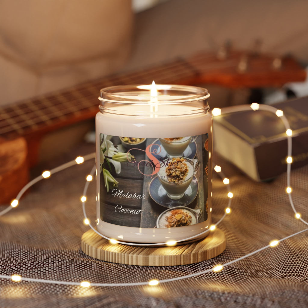 Coconut Malabar Scented Soy Candle — 9oz Aromatic Jar