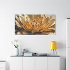 Golden Dahlia Matte Canvas Wall Art — Stretched 1.25"