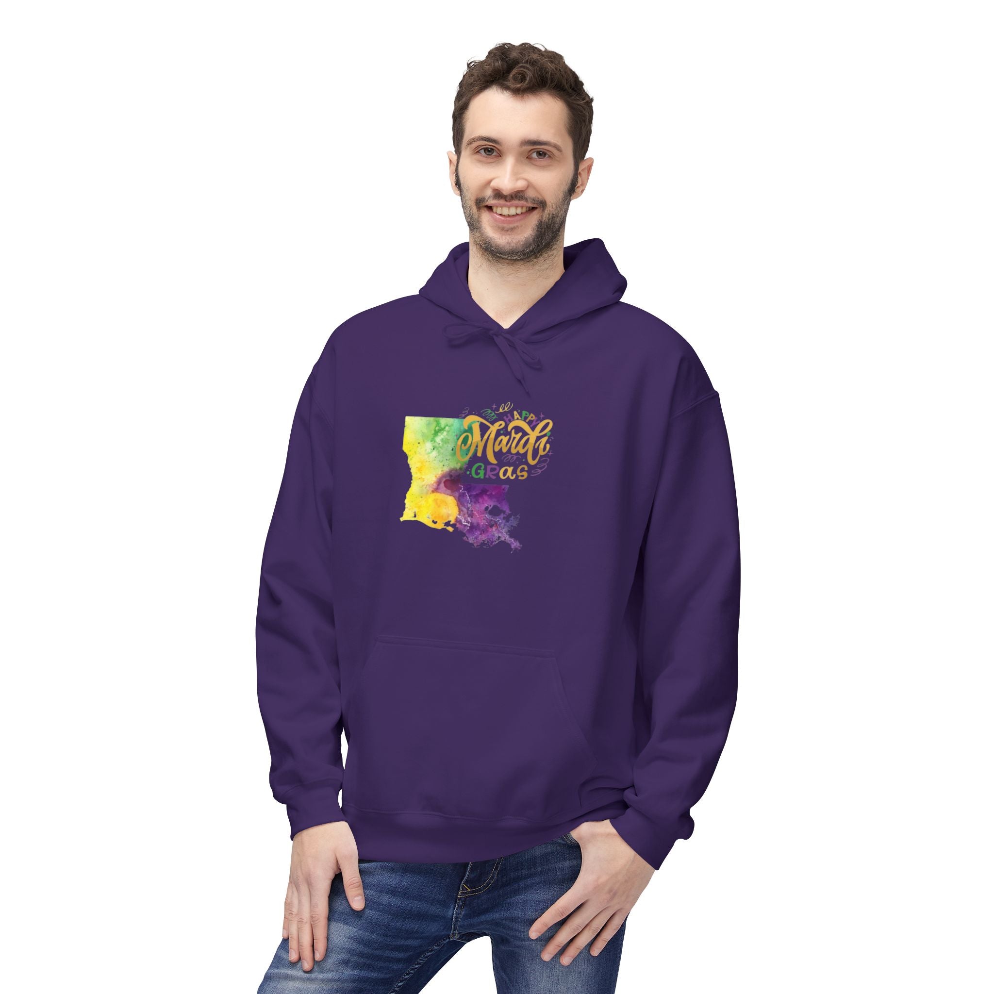 New Mexico Watercolor 'Amarillo' Hoodie — Southwestern State Pride Pullover