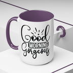 Good Morning Gorgeous Accent Coffee Mug – 11/15oz Pink Interior