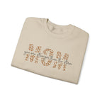 Mom Leopard Print Crewneck Sweatshirt - 'Mom' Script Graphic, Mother's Day Gift