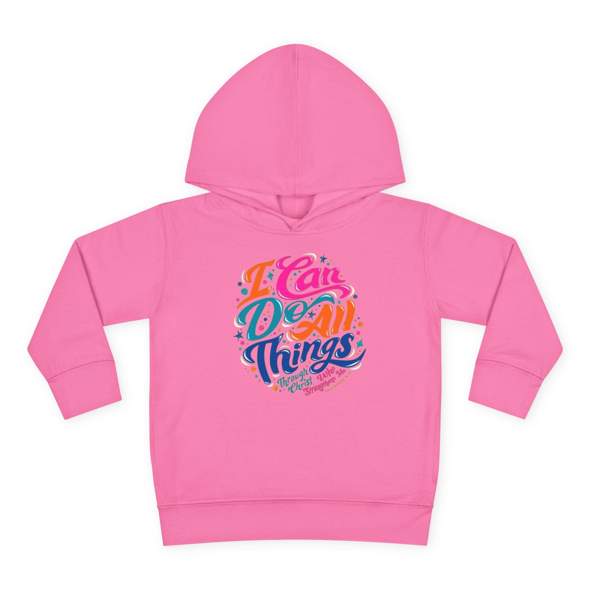 Toddler Pullover Fleece Hoodie- "I Can Do All Things"
