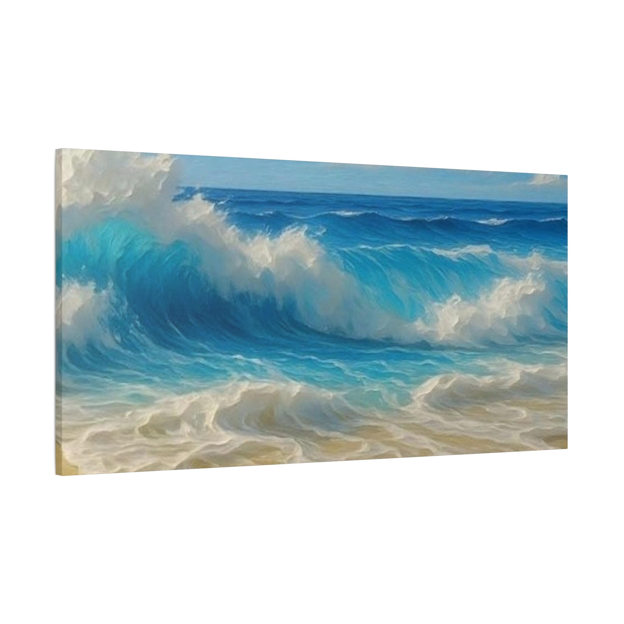 Sunny Beach Waves-Matte Canvas, Stretched, 1.25"