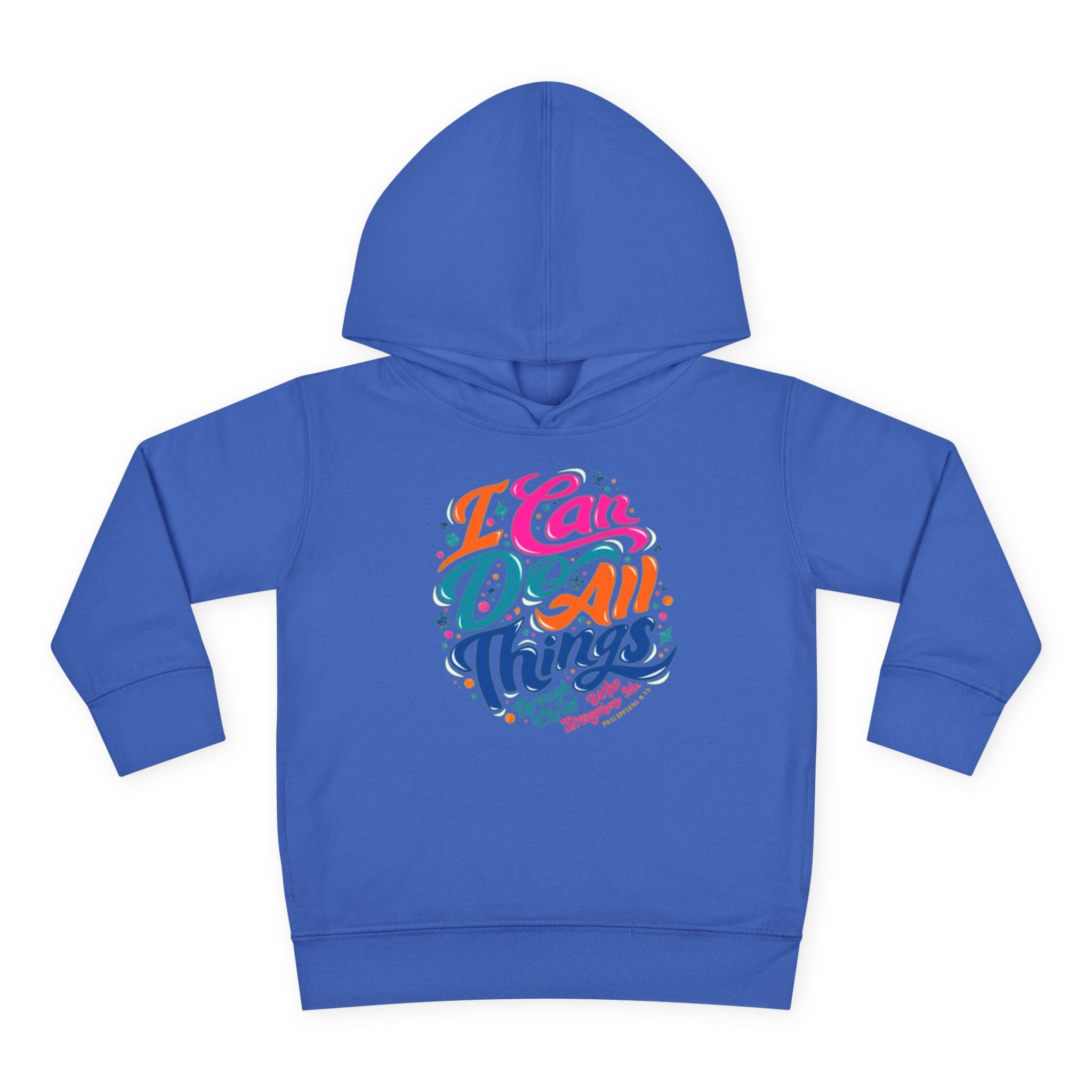 Toddler Pullover Fleece Hoodie- "I Can Do All Things"