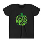 Youth Tee — Happy St. Patrick's Day Green Lettering Kids Shirt