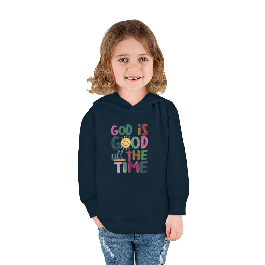 Toddler Hoodie — "God Is Good All The Time" Cute Faith Pullover