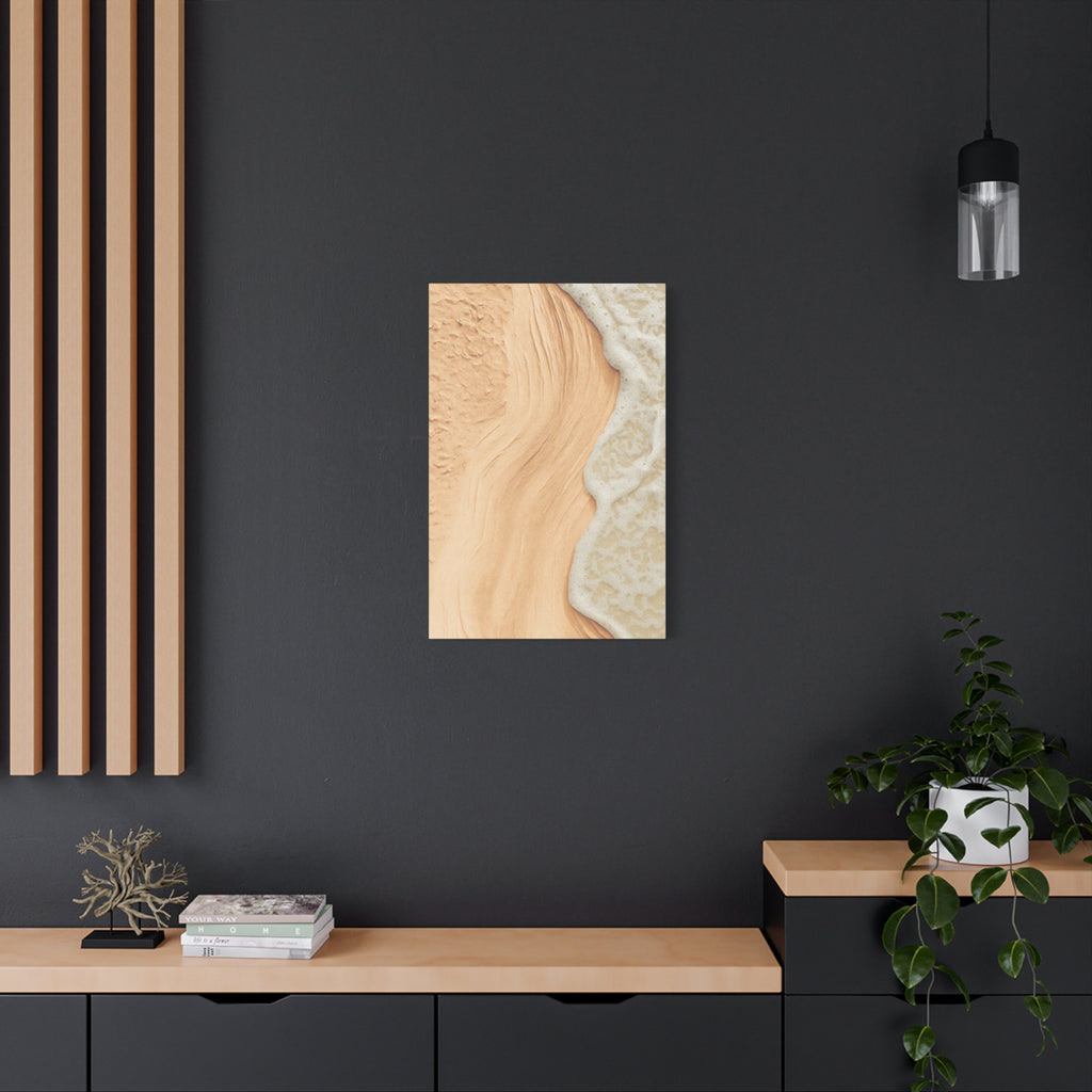 Coastal Beach Canvas Print – Sandy Shoreline Wall Art