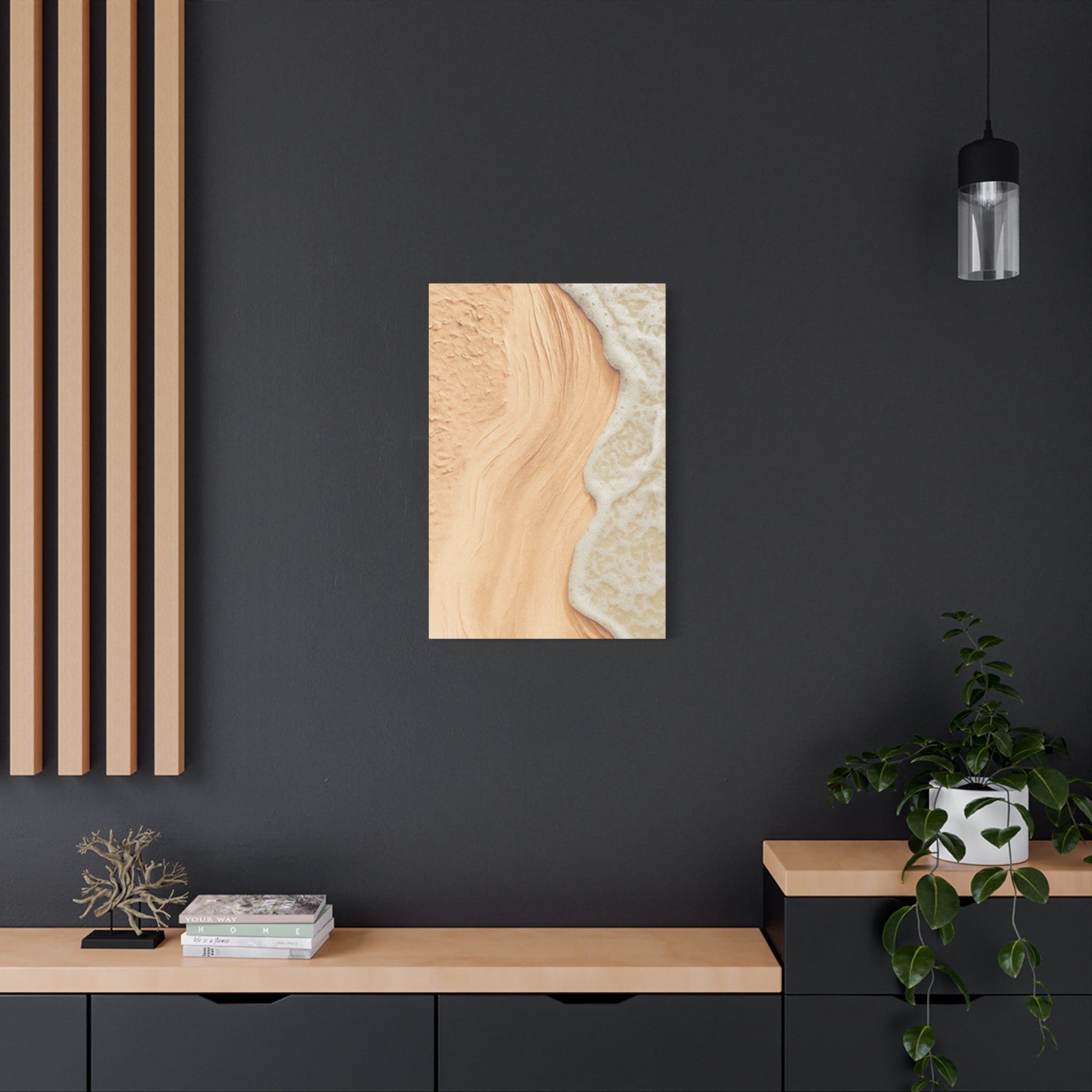 Coastal Beach Canvas Print – Sandy Shoreline Wall Art