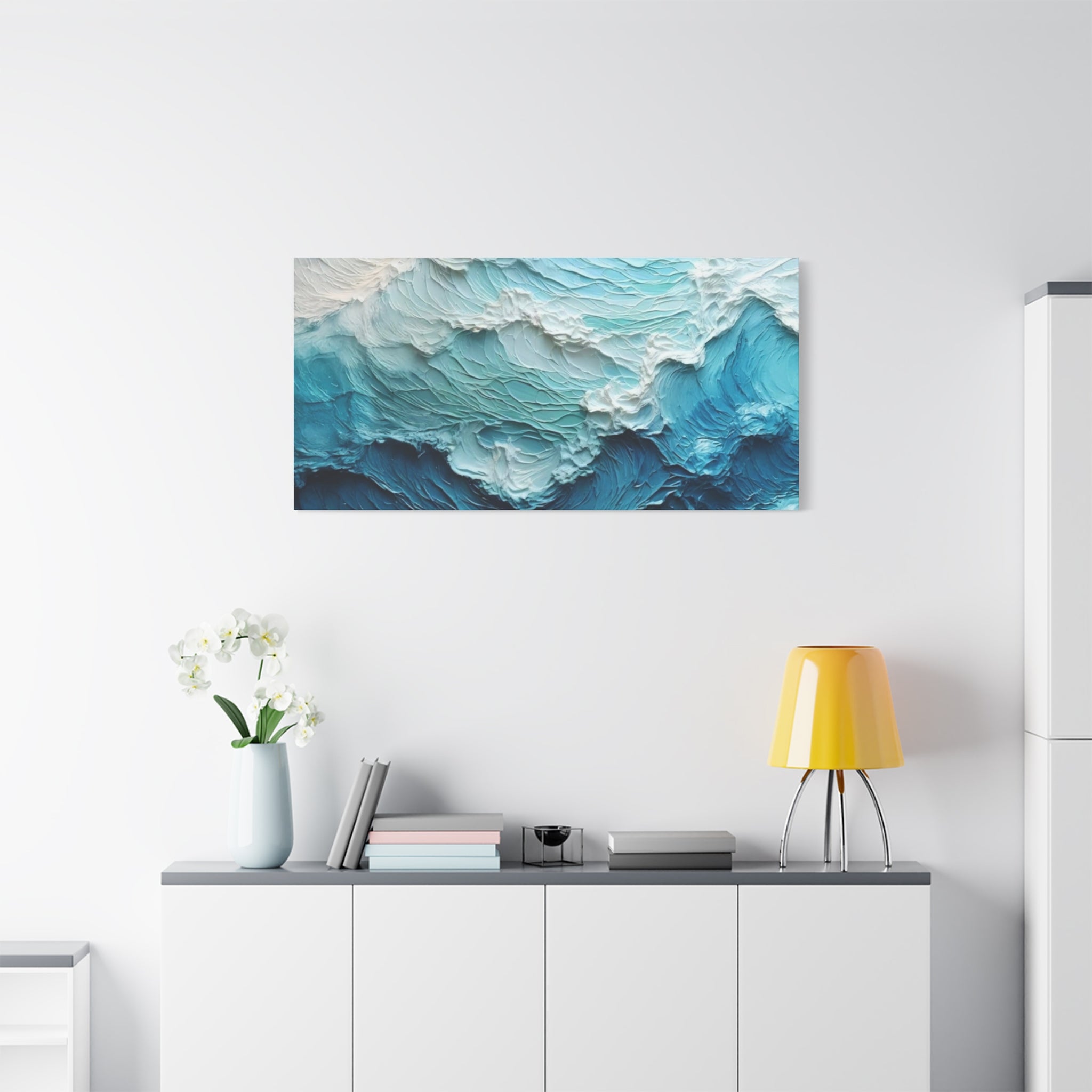 Ocean Waves Texture Matte Canvas Print