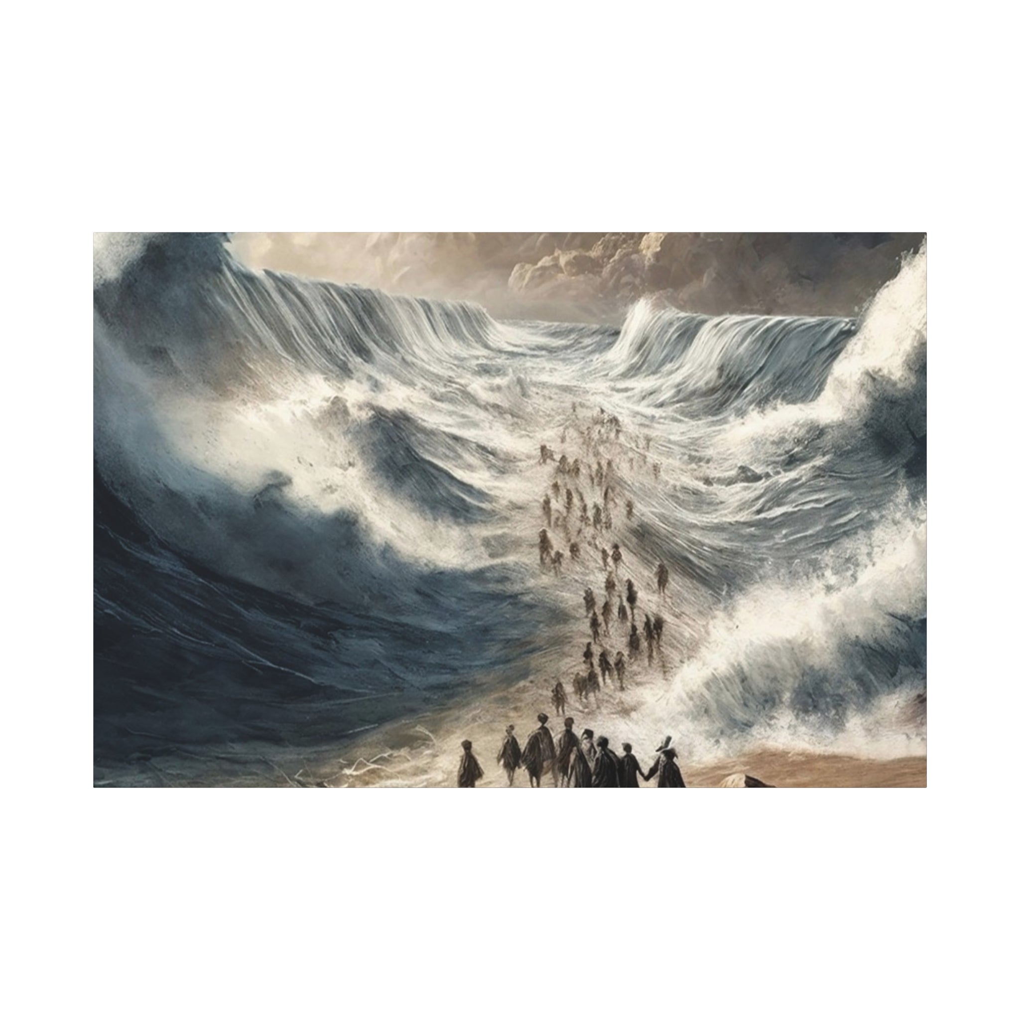 Biblical Exodus Wall Canvas — Parting of the Red Sea Matte Stretched Canvas