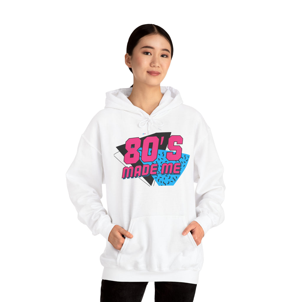 80's Made Me Hoodie — Retro 1980s Neon Graphic Pullover