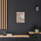 Neutral Textured Abstract Canvas Print — Beige & Cream Wall Art, Matte Stretched 1.25"