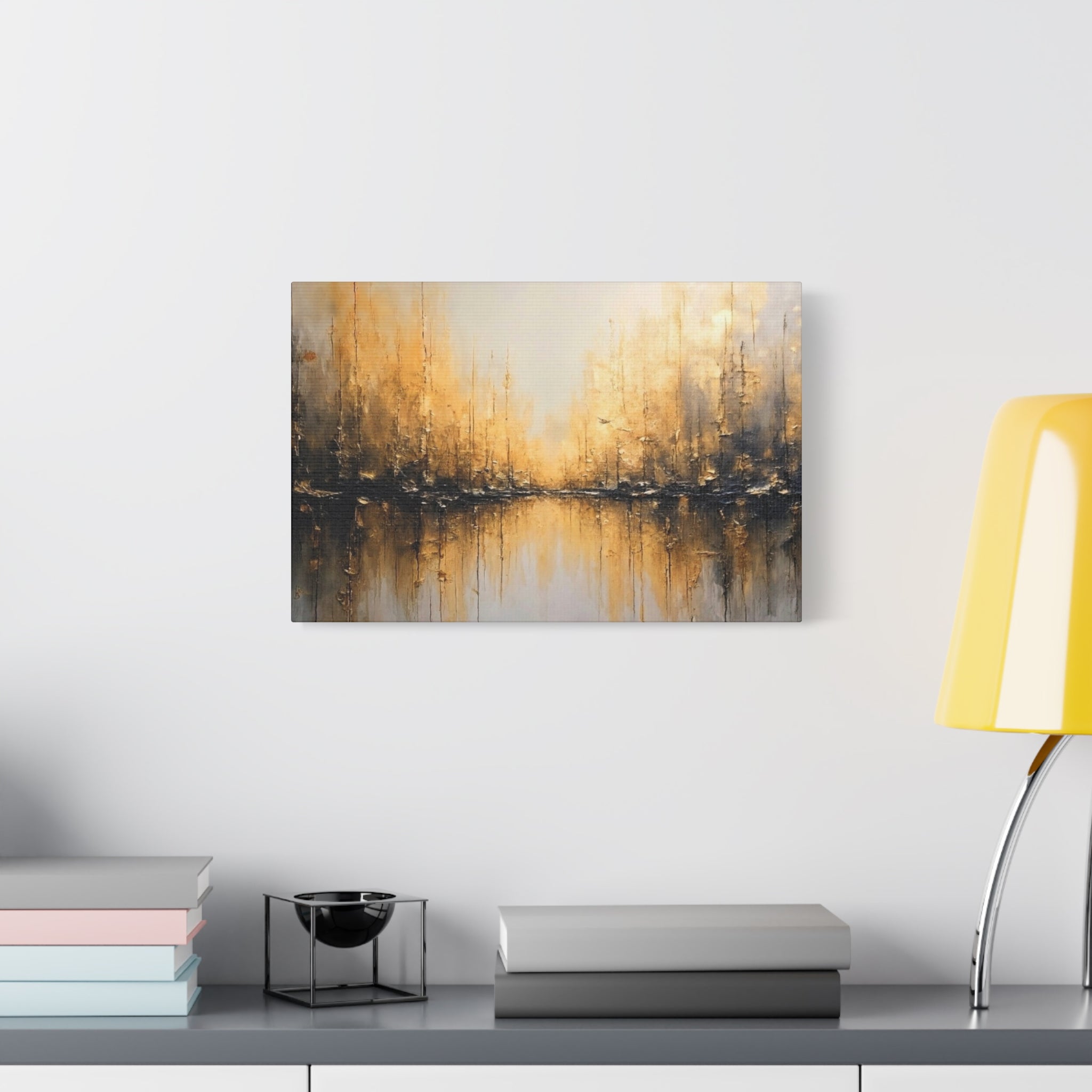 Abstract Gold Landscape Canvas Wall Art — Matte Stretched 1.25"