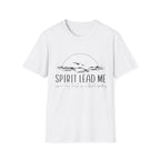 T-Shirt — "Spirit Lead Me" Faith Graphic Tee with Sunset & Birds