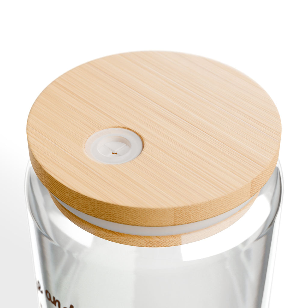 Sipper Glass — "Rise and Grind: Fuel Your Day" Coffee Tumbler 16oz