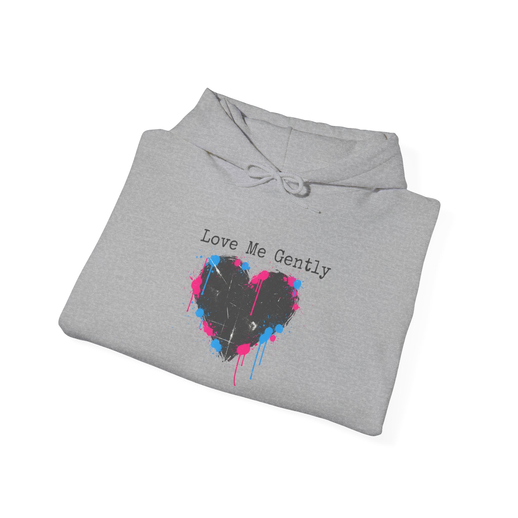 Distressed Drip Heart Hoodie | Soft Grunge Hearts, punk heart design