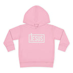 Toddler Jesus Hoodie – Kids Faith Pullover Fleece with 'JESUS' Box Logo